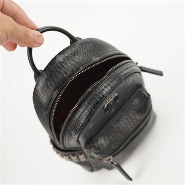 Balo MCM đen 2 strap (0689N) KG+