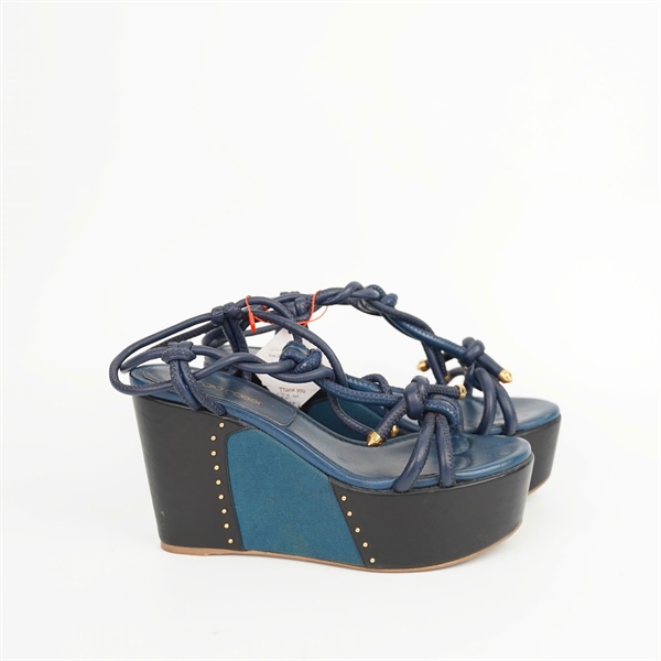 Giày Sergio Rossi xanh sz38 đế 11p +