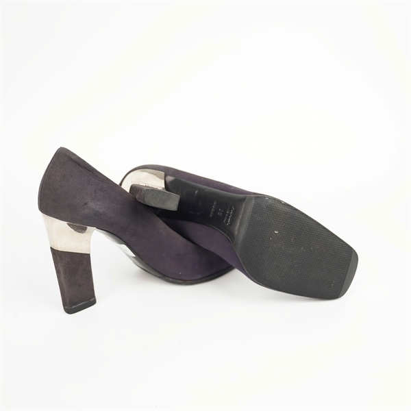 Giày Prada tím đen sz38 đế 10p +