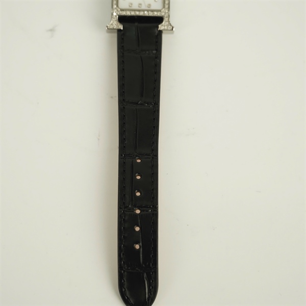 Đồng hồ Hermes quai đen (1158602) (HC) + size 21