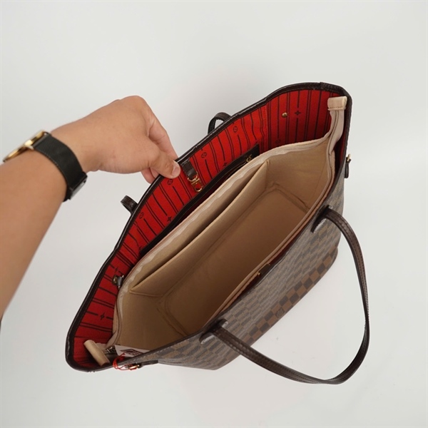 Túi LV neverfull ô vuông (SP2058) có lót form sz30 KG+