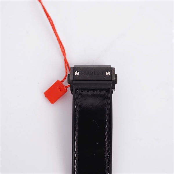 Đồng hồ Hublot mặt tròn đính đá quai đen (1050527) (HC) +