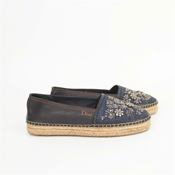 Giày Dior xanh đen đính cườm sz38 +