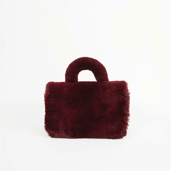 Túi Chanel handle lông đỏ ̣(23960937) sz24 KG+