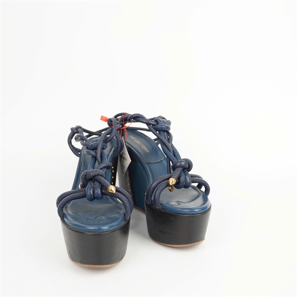 Giày Sergio Rossi xanh sz38 đế 11p +