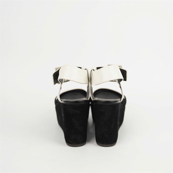 Giày Celine đen quai trắng sz38 đế 10p +