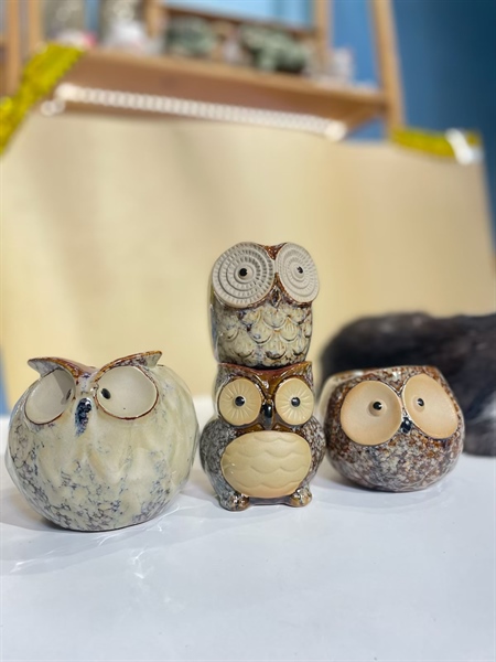 Set 4 Chậu Cú Sứ Vân Mộc