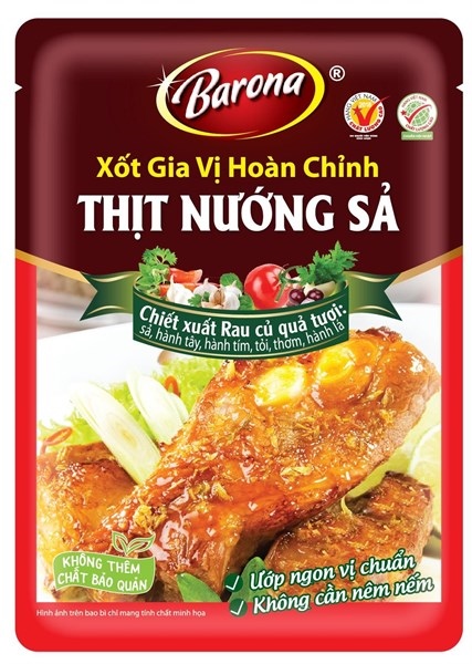 Xốt Gia Vị Hoàn Chỉnh Barona Thịt Nướng Sả 80G