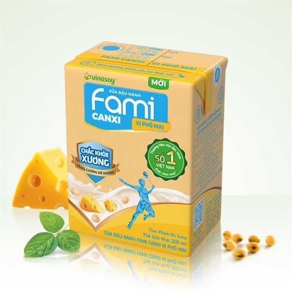 Sữa đậu nành Fami canxi vị phô mai hộp 200ML