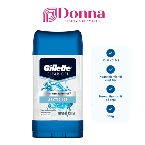 Gel khử mùi cho nam Gillette Ultimate Protection 72h 107g