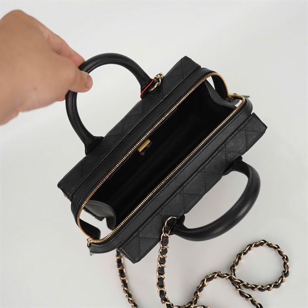 Túi Chanel Vanity đen (PPPU83XA) sz21 (LTB) KG +