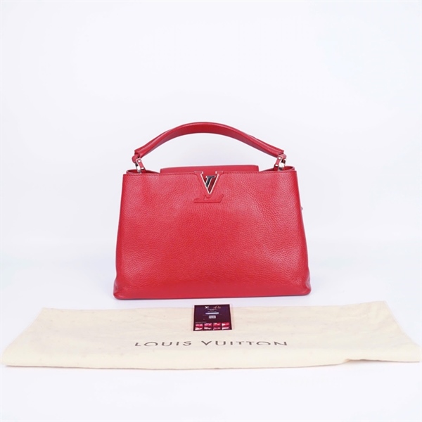 Túi LV Capu đỏ có lót form sz35 (LTB) KG +