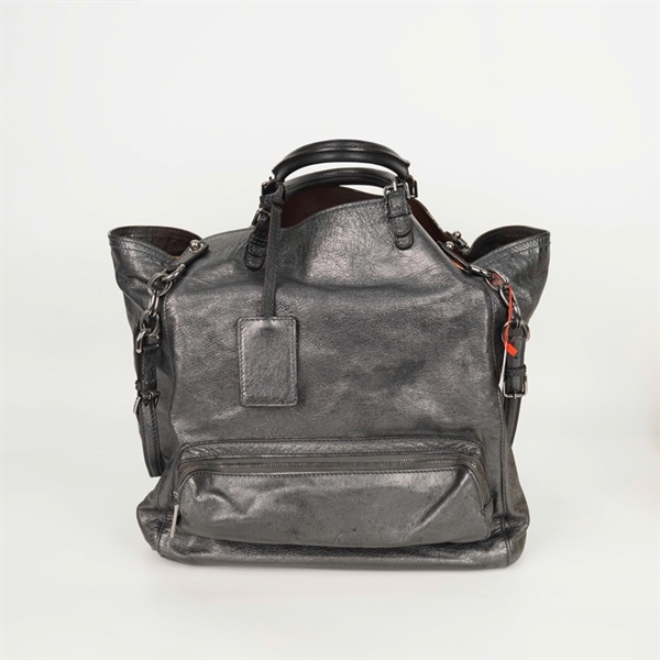 Túi D&G xám lòng da beo sz33 +