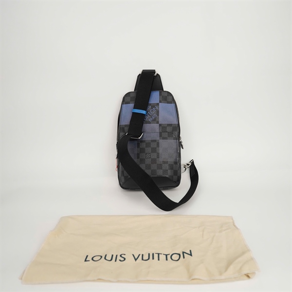 Túi LV đeo chéo ô vuông xanh (MB3220) sz18 +