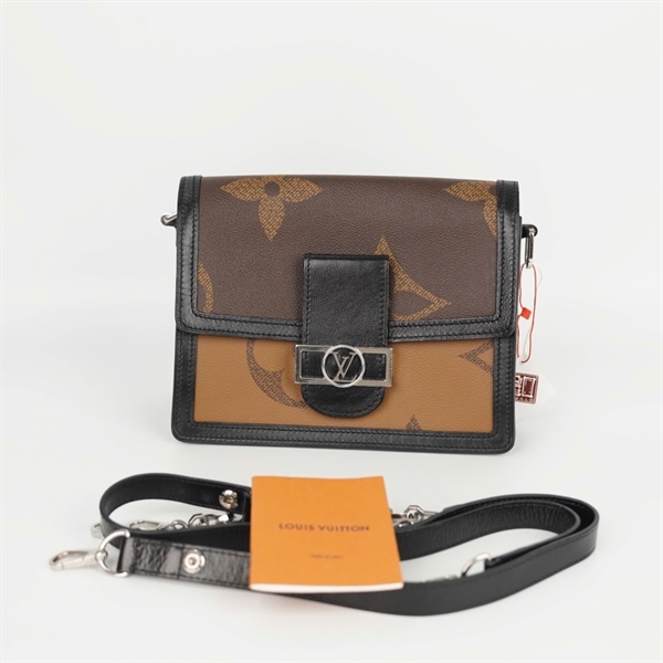 Túi LV Dauphine nâu phối đen (GL1189) 2 strap sz24 (LTB) KG +