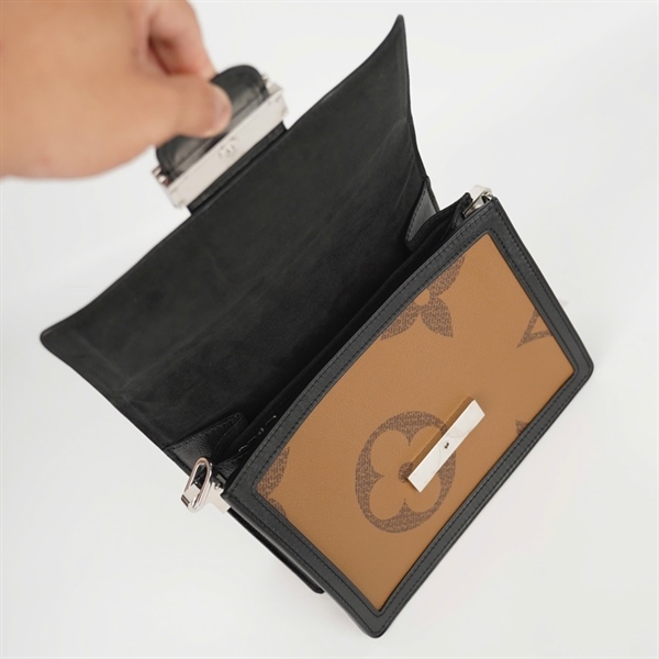 Túi LV Dauphine nâu phối đen (GL1189) 2 strap sz24 (LTB) KG +