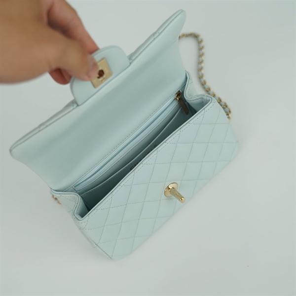 Túi Chanel Coco xanh nhạt sz19 (LTB) KG +