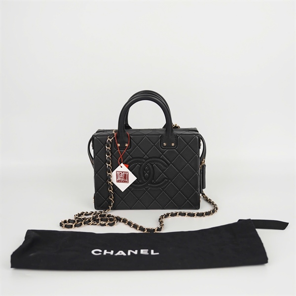 Túi Chanel Vanity đen (PPPU83XA) sz21 (LTB) KG +