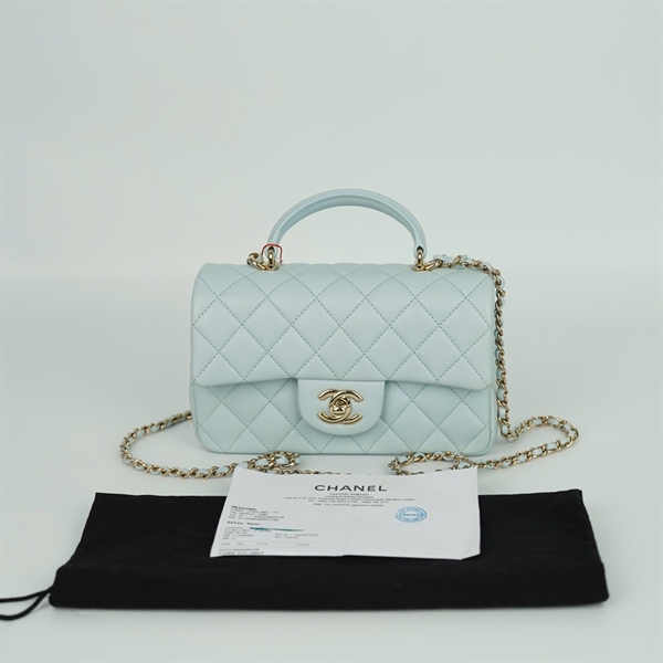 Túi Chanel Coco xanh nhạt sz19 (LTB) KG +