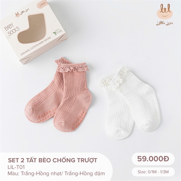 Set 2 tất bèo chống trượt T01