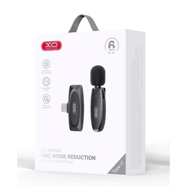 MIC Thu Âm Không Dây XO MKF08 (Chân Type C) - Đen