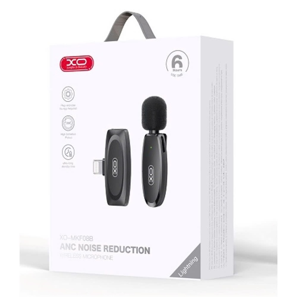 MIC Thu Âm Không Dây XO MKF08 (Chân Lighting) - Đen