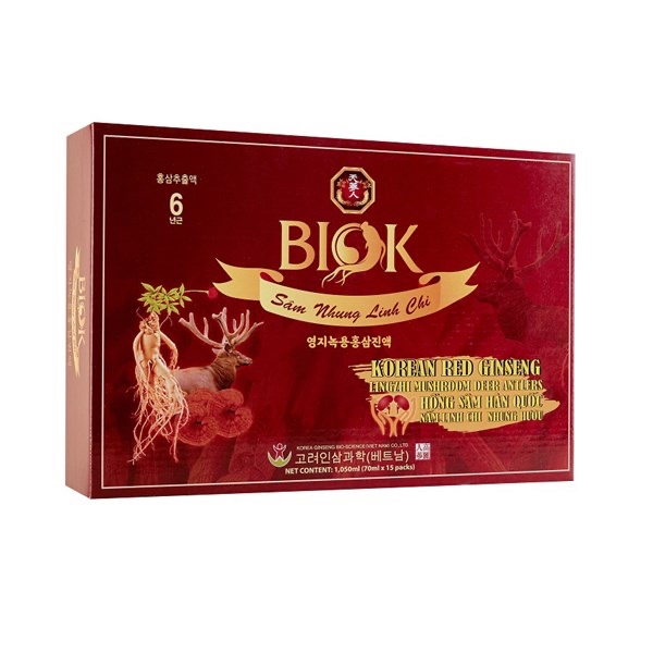 Nước sâm nhung Linh Chi Hàn Quốc Biok 1050ML