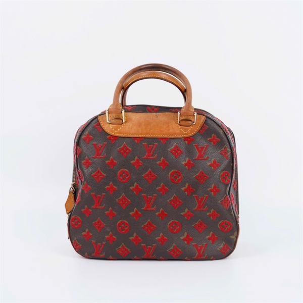 Túi LV hoa đỏ chữ nổi (FL1123) +