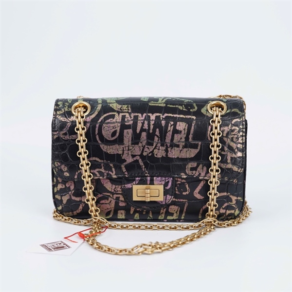 Túi Chanel đen da cá sấu họa tiết (28154018) sz20 (HC) +