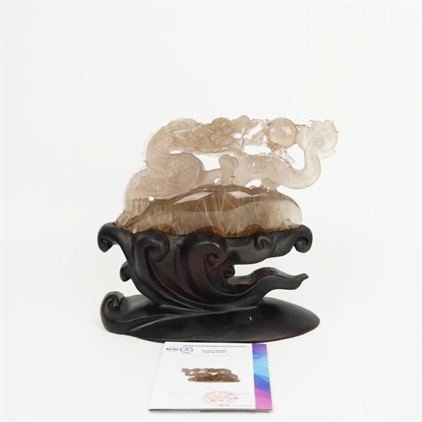 Tác phẩm rồng thạch anh tóc vàng 387342 KG+