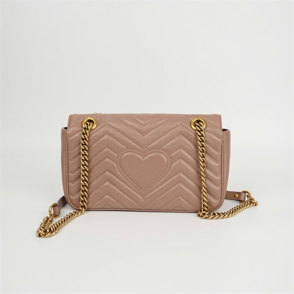 Túi GG Marmont màu nude (493075) sz26 (HT) +