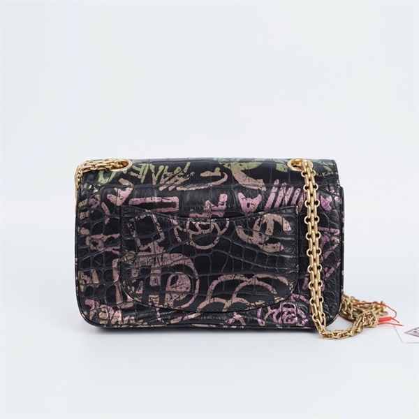 Túi Chanel đen da cá sấu họa tiết (28154018) sz20 (HC) +