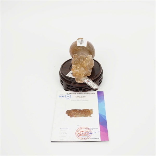 Cụ Tỳ Hưu thạch anh tóc vàng 328965 KG+