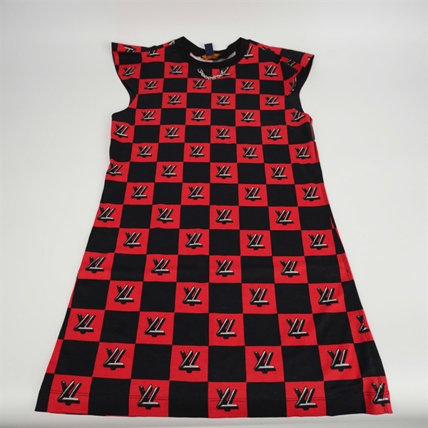 Áo thun LV phom dài đỏ đen (PN) +