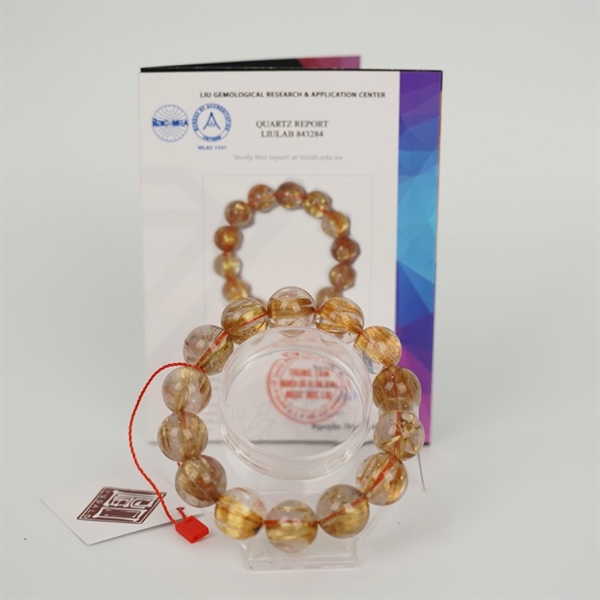 Vòng tay thạch anh tóc vàng to 843284 KG+