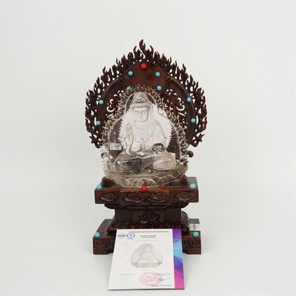 Tác phẩm quan âm thạch anh trắng 894848 KG+