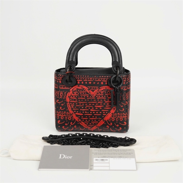 Túi Dior Lady đen phối đỏ (01- BO- 0158) szmini (HC) +