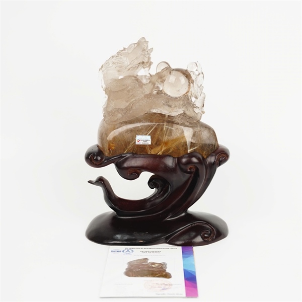 Tác phẩm rồng thạch anh tóc vàng 967958 ( thiếu sổ) KG+