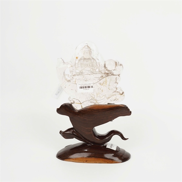 Tác phẩm quan âm thạch anh tóc vàng 228535 ( thiếu sổ) KG+