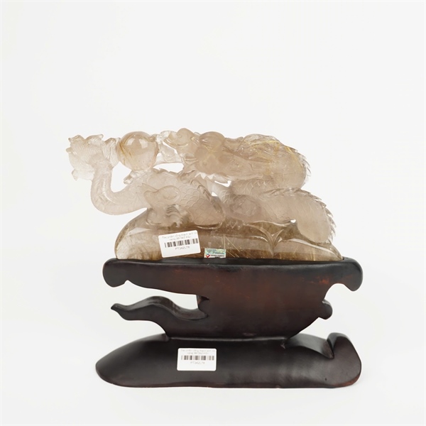 Tác phẩm rồng thạch anh tóc vàng 387342 KG+