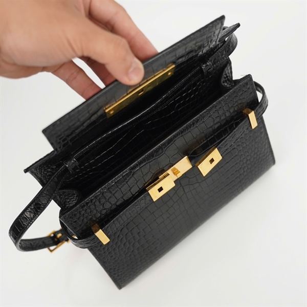 Túi YSL đen da trăn sz24 KG +