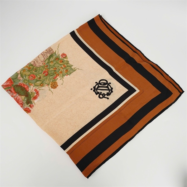 Khăn Dior nâu in hoa (PN) +