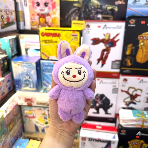 Móc Khoá Labubu Bông (Tím Đậm)