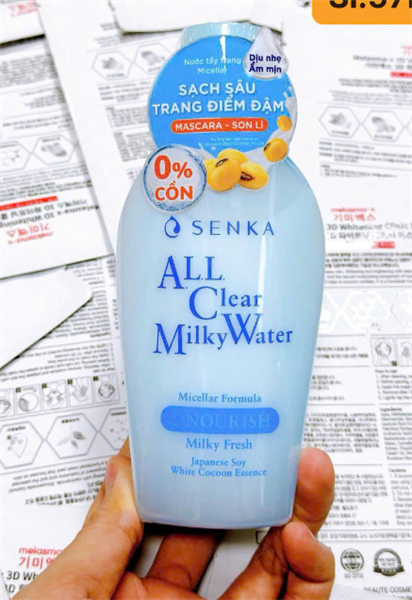 Tẩy Trang senka all Clear Milky Water