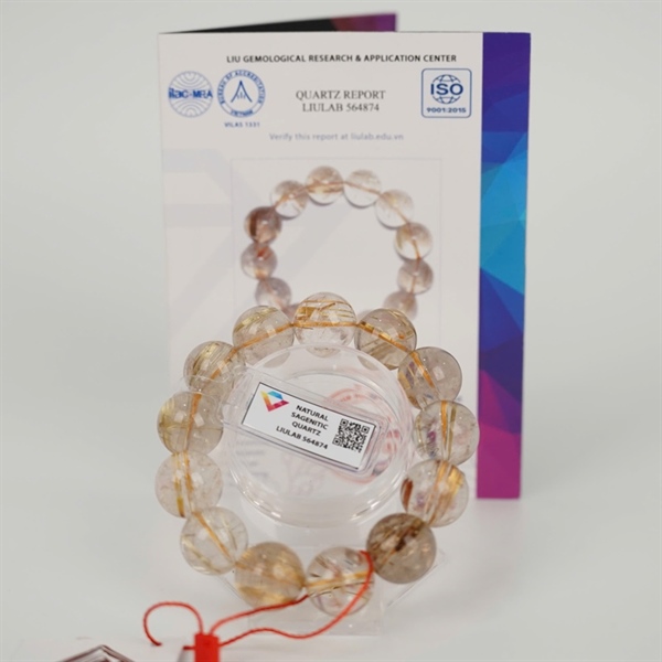 Vòng tay thạch anh tóc vàng 564874 KG+