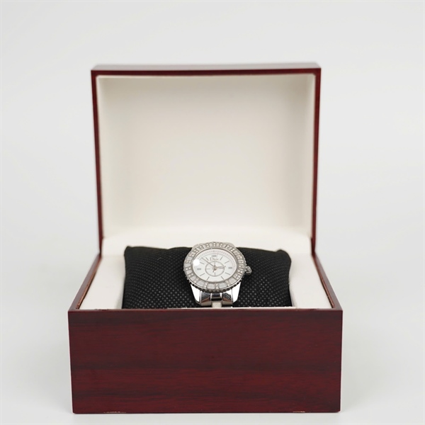 Đồng hồ Dior bạc mặt tròn đính đá (CD112113) (PN) +