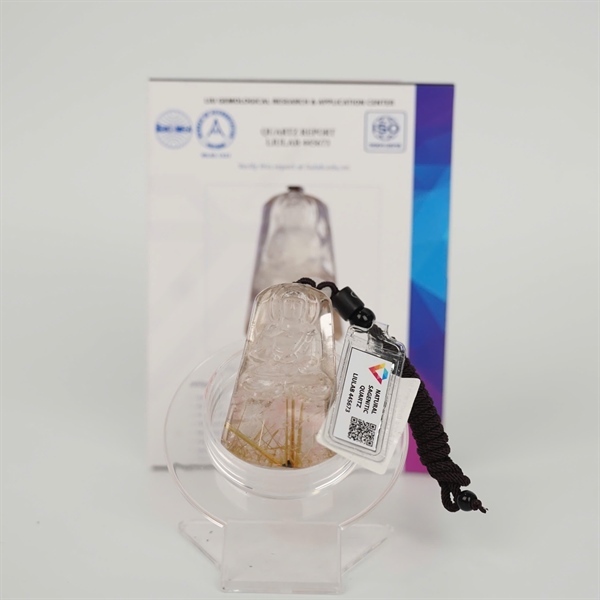 Mặt phật Adida thạch anh tóc vàng 445673 KG+