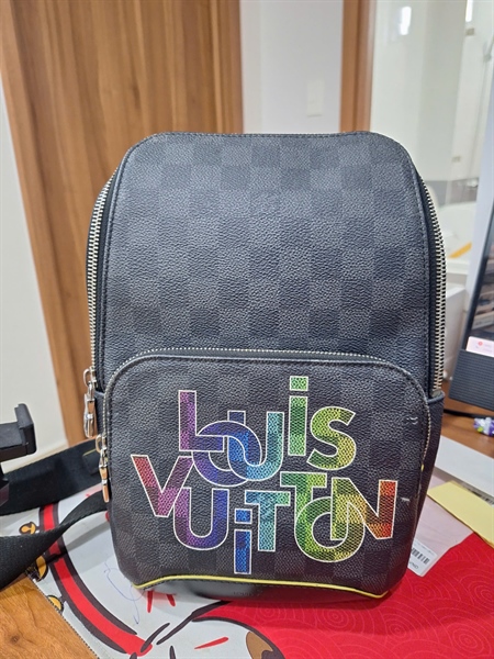 Túi LV đeo chéo ô vuông đen (CA4179) sz18 KG+