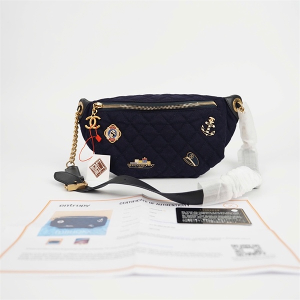 Túi Chanel Bumbag xanh đậm (25962628) (HC) +