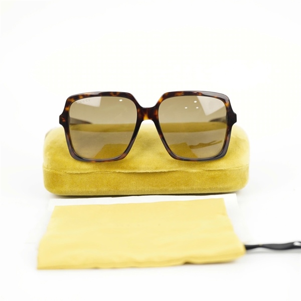 Mắt kính GG màu trà gọng vuông (GG0375S) KG+